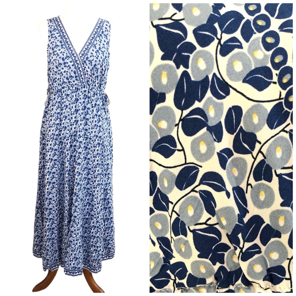 MAX STUDIO NWT Ivy Print Sleeveless Midi Dress 100% Rayon Sz Large